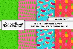 Summer Sweet Digital Paper. summer graphics, illustrations Product Image 1
