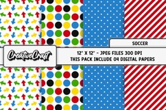 Soccer Digital Paper, sport graphics, soccer illustrations Product Image 1