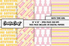 Rubber Duck Digital Paper, baby girl graphics, illustrations Product Image 1