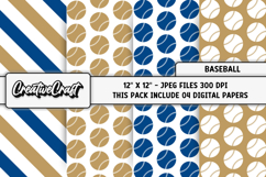Baseball Sport Digital Paper, baseball graphic illustrations Product Image 1