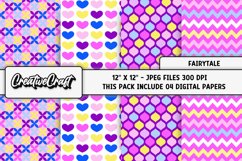 Fairytale Princess Digital paper, princess graphic designs Product Image 1