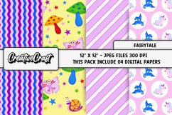Fairytale Princess Digital paper, princess graphic designs Product Image 1