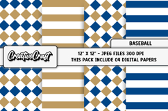 Baseball Sport Digital Paper, baseball graphic illustrations Product Image 1
