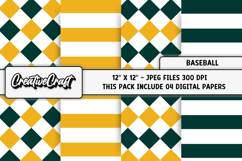 Baseball Sport Digital Paper, baseball graphic illustrations Product Image 1
