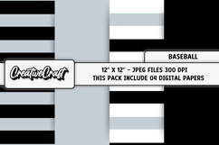 Baseball Sport Digital Paper, baseball graphic illustrations Product Image 1