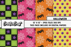 Halloween Digital Papers, scrapbooking, backgrounds designs Product Image 1