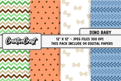 Dinosaurs Digital Papers, scrapbooking backgrounds designs Product Image 1