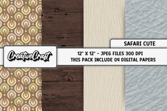 Safari Digital Papers, animal print backgrounds designs Product Image 1