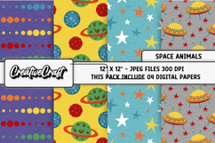 Outer Space Digital Papers, stars digital scrapbook designs Product Image 1