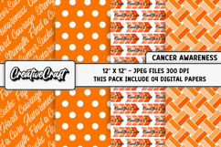 Kidney Cancer Awareness Digital Papers, digital scrapbooking Product Image 1