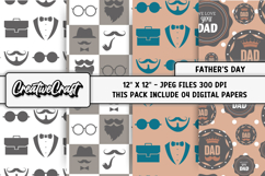 Fathers Day digital paper, fathers day graphic, illustration Product Image 1