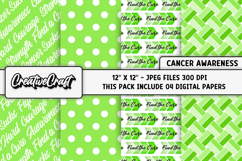 Lymphoma Cancer Awareness Digital Papers, digital scrapbook Product Image 1