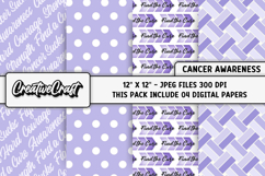 Stomach Cancer Awareness Digital Papers, digital scrapbook Product Image 1