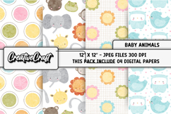Baby Digital Paper, baby shower digital scrapbook , graphics Product Image 1