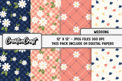 Wedding Digital Paper, wedding digital scrapbook, graphics Product Image 1