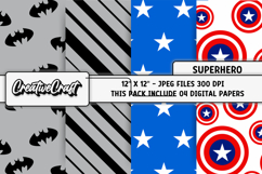 Superhero Digital Papers, scrapbooking backgrounds designs Product Image 1