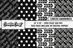 Melanoma Cancer Awareness Digital Papers, digital scrapbook Product Image 1