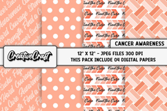 Uterine Cancer Awareness Digital Papers, digital scrapbook Product Image 1