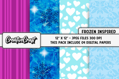 Frozen Inspired Digital Papers, scrapbooking papers designs Product Image 1