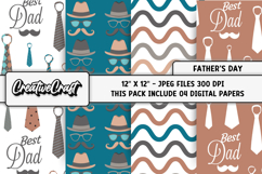 Fathers Day digital paper, fathers day graphic, illustration Product Image 1