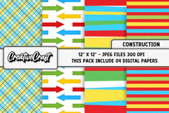 Construction Digital Papers, scrapbook backgrounds designs Product Image 1