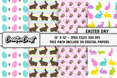 Easter Day Digital Paper, happy easter graphic, illustration Product Image 1