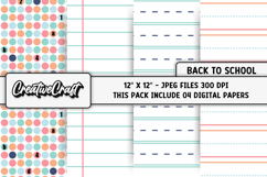 Back To School Digital Paper, school supplies, illustrations Product Image 1
