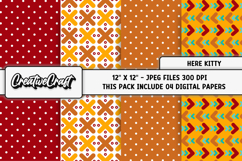Kitty Pet Digital Papers, pet cat scrapbook digital designs Product Image 1