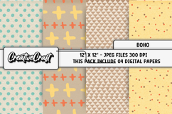Boho Tribal Digital Paper, boho tribal digital scrapbook Product Image 1