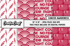 Head &amp; Neck Cancer Awareness Digital Papers, illustrations Product Image 1