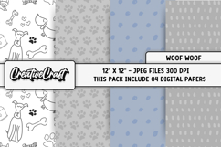 Pet Dog Digital Papers, digital scrapbooking designs Product Image 1