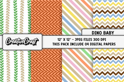 Dinosaurs Digital Papers, scrapbooking backgrounds designs Product Image 1