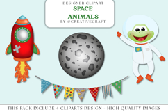 Outer Space Clip Art, astronaut graphic, planet illustration Product Image 1