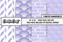 Stomach Cancer Awareness Digital Papers, digital scrapbook Product Image 1