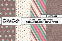 Pet Dog Digital Papers, digital scrapbooking designs Product Image 1