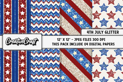 4th of July Digital Papers, independence day digital papers Product Image 1