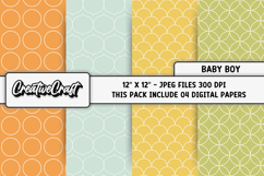 Baby Boy Digital Paper, baby boy graphics, baby illustration Product Image 1
