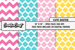 Easter Day Digital Paper, happy easter graphic, illustration Product Image 1