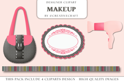Makeup Clip Arts, makeup png graphics, salon beauty supplies Product Image 1