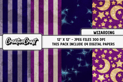 Wizard Magic School Digital Paper, magic school illustration Product Image 1