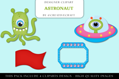 Astronaut Clip Art, planets graphics, outer space cliparts Product Image 1