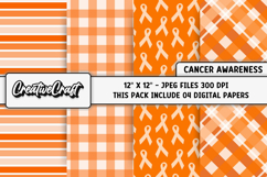 Kidney Cancer Awareness Digital Papers, digital scrapbooking Product Image 1