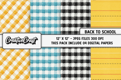 Back To School Digital Paper, school supplies, illustrations Product Image 1