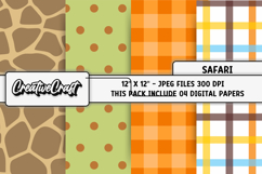 Safari Digital Papers, animal print backgrounds designs Product Image 1