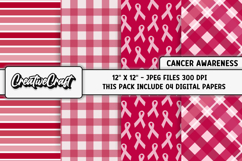 Head &amp; Neck Cancer Awareness Digital Papers, illustrations Product Image 1