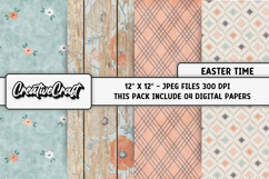 Easter Day Digital Paper, happy easter graphic, illustration Product Image 1