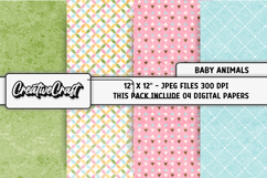 Baby Digital Paper, baby shower digital scrapbook , graphics Product Image 1