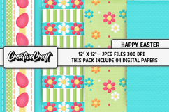 Easter Day Digital Paper, happy easter graphic, illustration Product Image 1