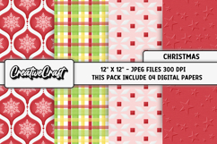 Christmas Digital Papers, scrapbooking backgrounds designs Product Image 1