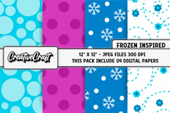 Frozen Inspired Digital Papers, scrapbooking papers designs Product Image 1
